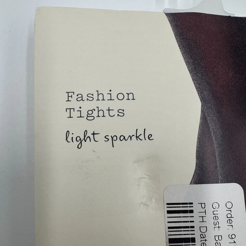 A New Day NWT Opaque Sparkle Tights Black Silver Women's L/XL
